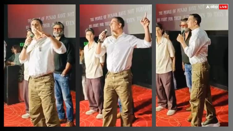akshay kumar reacts on pahalgam attack slams pak terrorists at kesari 2 screening wo gussa aaj bhi watch Watch: अक्षय कुमार ने पहलगाम हमले पर फिर किया रिएक्ट, भरी महफिल में कह दी ऐसी बात